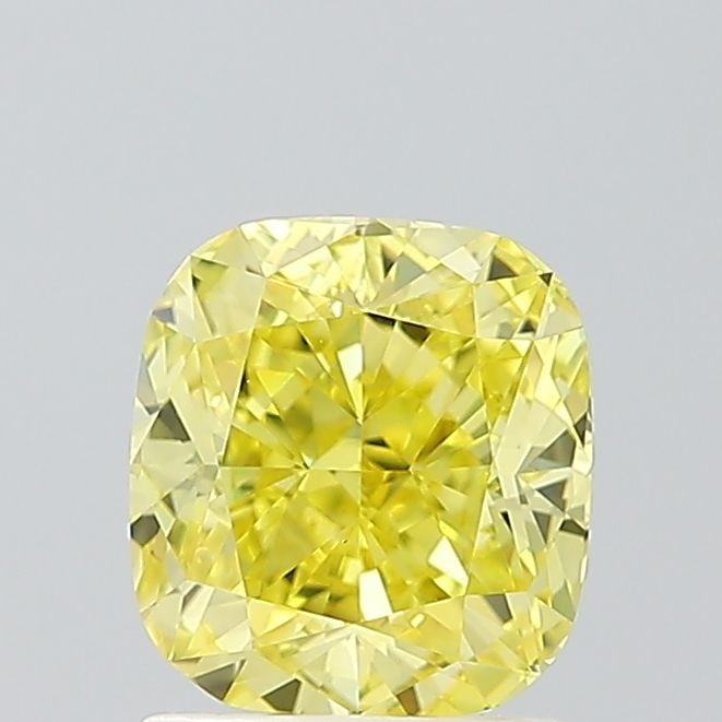 Loose Diamond - CUSHION BRILLIANT 1.62ct Fancy Vivid Yellow VS1: Loose Diamond - CUSHION BRILLIANT 1.62ct Fancy Vivid Yellow VS1 Source: This is a real non-mined Diamond that has been grown in a lab Shape: CUSHION BRILLIANT Carats: 1.62 Color: Fancy Vivid Yellow Ce
