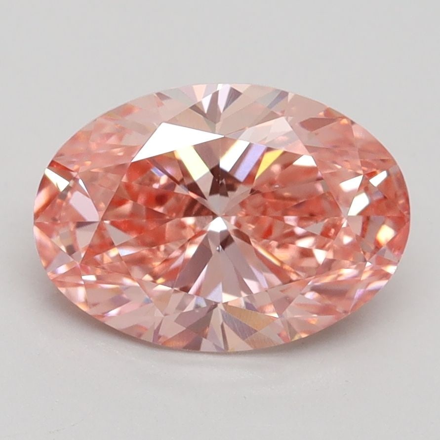 Loose Diamond - OVAL 2.2ct Fancy Vivid Pink VS2: Loose Diamond - OVAL 2.2ct Fancy Vivid Pink VS2 Source: This is a real non-mined Diamond that has been grown in a lab Shape: OVAL Carats: 2.2 Color: Fancy Vivid Pink Certification: IGI Video: