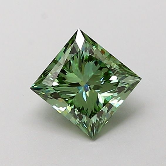 Loose Diamond - PRINCESS 1.0ct Fancy Vivid Green VVS2: Loose Diamond - PRINCESS 1.0ct Fancy Vivid Green VVS2 Source: This is a real non-mined Diamond that has been grown in a lab Shape: PRINCESS Carats: 1.0 Color: Fancy Vivid Green Certification: IGI Vide