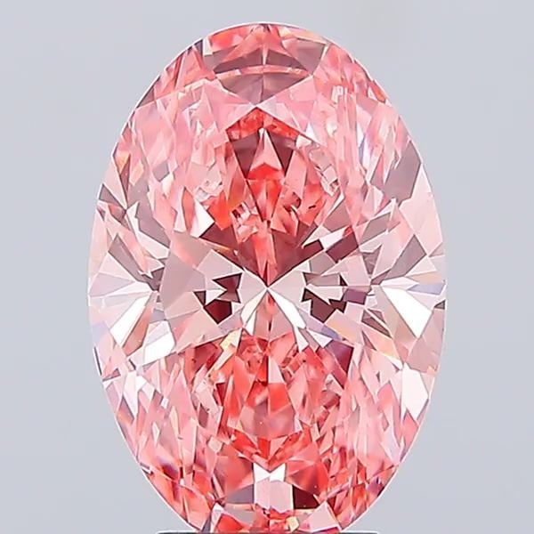 Loose Diamond - OVAL 5.1ct Fancy Vivid Pink VS2: Loose Diamond - OVAL 5.1ct Fancy Vivid Pink VS2 Source: This is a real non-mined Diamond that has been grown in a lab Shape: OVAL Carats: 5.1 Color: Fancy Vivid Pink Certification: IGI Video: