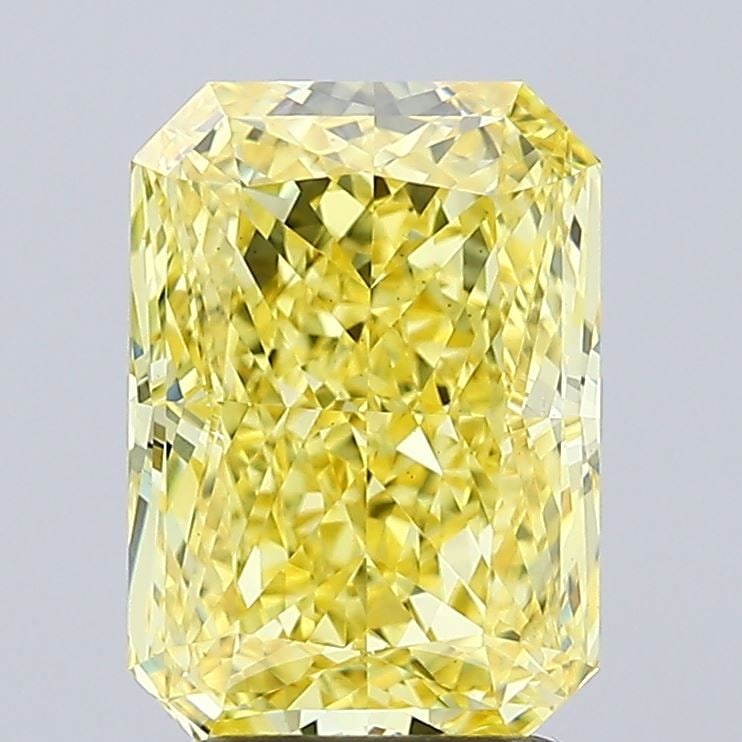 Loose Diamond - RADIANT 2.59ct Fancy Vivid Yellow VS2: Loose Diamond - RADIANT 2.59ct Fancy Vivid Yellow VS2 Source: This is a real non-mined Diamond that has been grown in a lab Shape: RADIANT Carats: 2.59 Color: Fancy Vivid Yellow Certification: IGI Vid