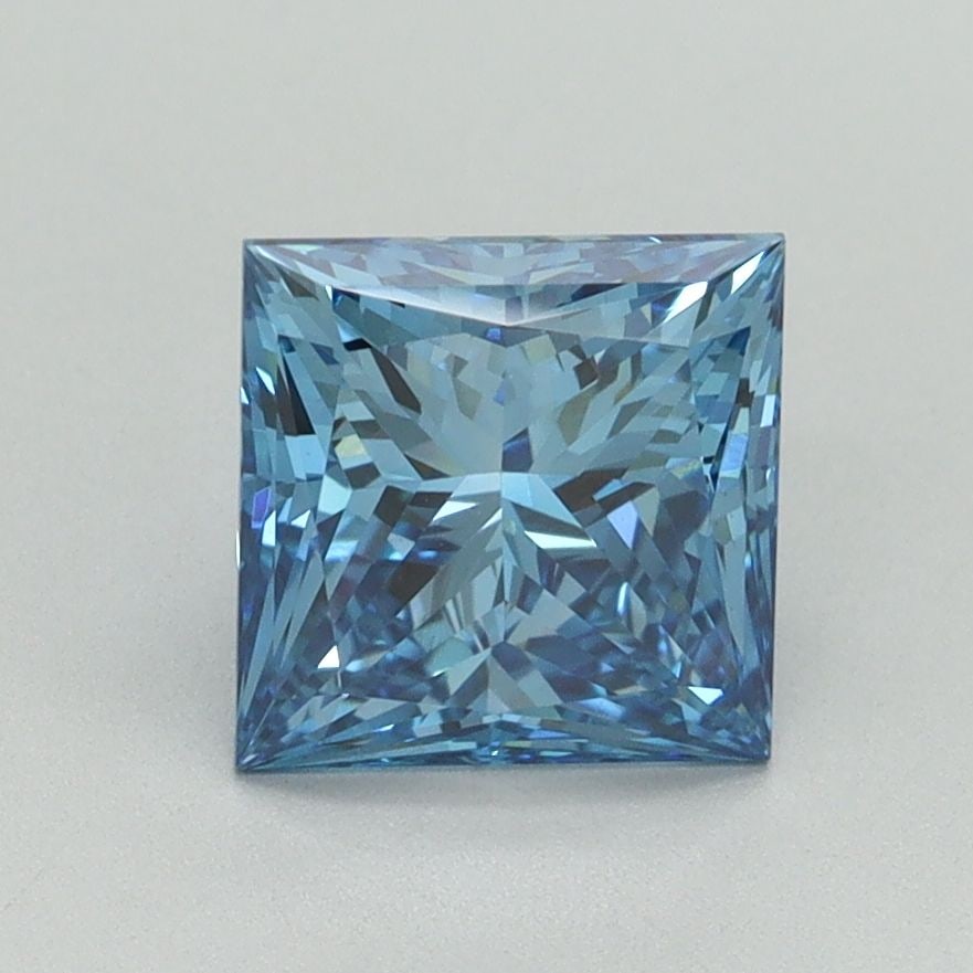 Loose Diamond - PRINCESS 1.71ct Fancy Vivid Blue VS1: Loose Diamond - PRINCESS 1.71ct Fancy Vivid Blue VS1 Source: This is a real non-mined Diamond that has been grown in a lab Shape: PRINCESS Carats: 1.71 Color: Fancy Vivid Blue Certification: IGI Video