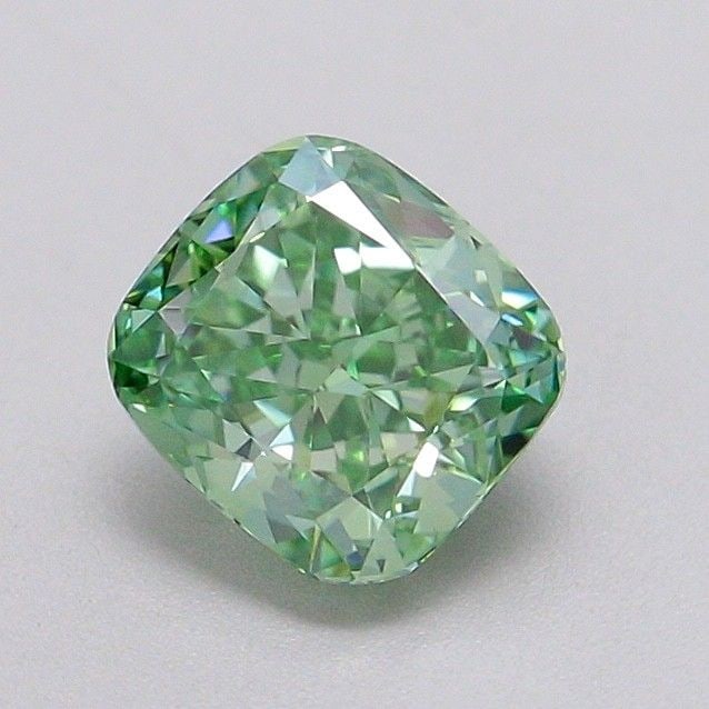Loose Diamond - CUSHION MODIFIED 1.05ct Fancy Vivid Green VVS2: Loose Diamond - CUSHION MODIFIED 1.05ct Fancy Vivid Green VVS2 Source: This is a real non-mined Diamond that has been grown in a lab Shape: CUSHION MODIFIED Carats: 1.05 Color: Fancy Vivid Green Certi