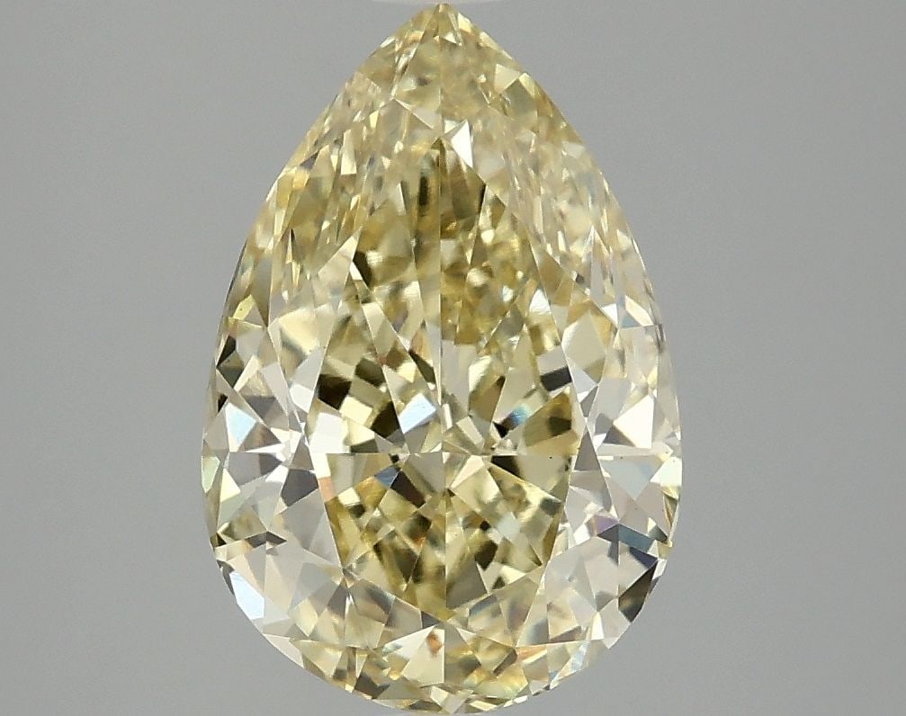 Loose Diamond - PEAR 3.09ct Fancy Intense Yellow VS1: Loose Diamond - PEAR 3.09ct Fancy Intense Yellow VS1 Source: This is a real non-mined Diamond that has been grown in a lab Shape: PEAR Carats: 3.09 Color: Fancy Intense Yellow Certification: IGI Video