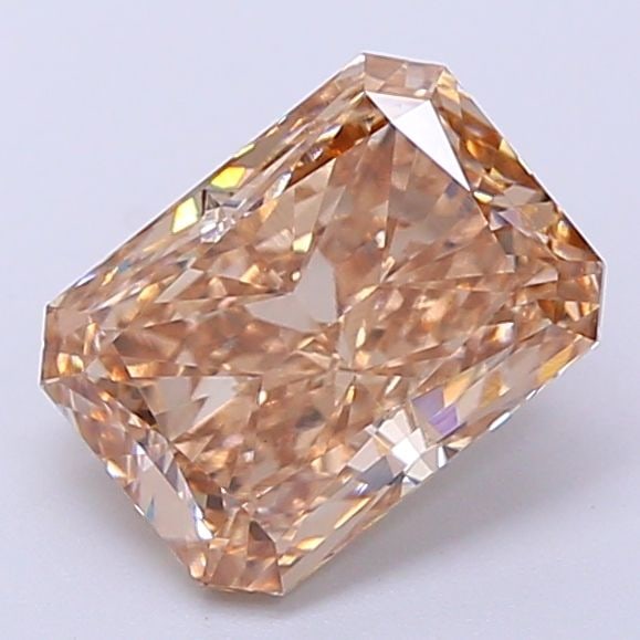 Loose Diamond - RADIANT 2.07ct Fancy Light Brown VS1: Loose Diamond - RADIANT 2.07ct Fancy Light Brown VS1 Source: This is a real non-mined Diamond that has been grown in a lab Shape: RADIANT Carats: 2.07 Color: Fancy Light Brown Certification: IGI Video