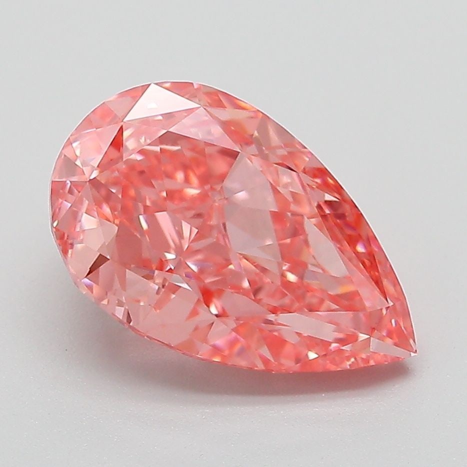 Loose Diamond - PEAR 3.09ct Fancy Vivid Pink VVS2: Loose Diamond - PEAR 3.09ct Fancy Vivid Pink VVS2 Source: This is a real non-mined Diamond that has been grown in a lab Shape: PEAR Carats: 3.09 Color: Fancy Vivid Pink Certification: IGI The Diamond 