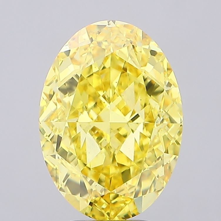Loose Diamond - OVAL 7.67ct Fancy Vivid Yellow VS1: Loose Diamond - OVAL 7.67ct Fancy Vivid Yellow VS1 Source: This is a real non-mined Diamond that has been grown in a lab Shape: OVAL Carats: 7.67 Color: Fancy Vivid Yellow Certification: IGI Video: