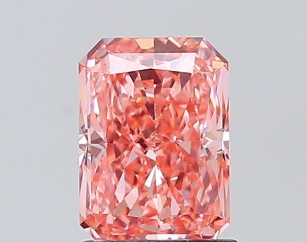 Loose Diamond - RADIANT 1.53ct Fancy Vivid Pink VS1: Loose Diamond - RADIANT 1.53ct Fancy Vivid Pink VS1 Source: This is a real non-mined Diamond that has been grown in a lab Shape: RADIANT Carats: 1.53 Color: Fancy Vivid Pink Certification: IGI Video: