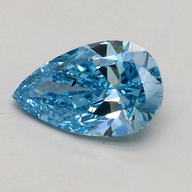Loose Diamond - PEAR 0.56ct Fancy Vivid Blue SI1: Loose Diamond - PEAR 0.56ct Fancy Vivid Blue SI1 Source: This is a real non-mined Diamond that has been grown in a lab Shape: PEAR Carats: 0.56 Color: Fancy Vivid Blue Certification: IGI Video: