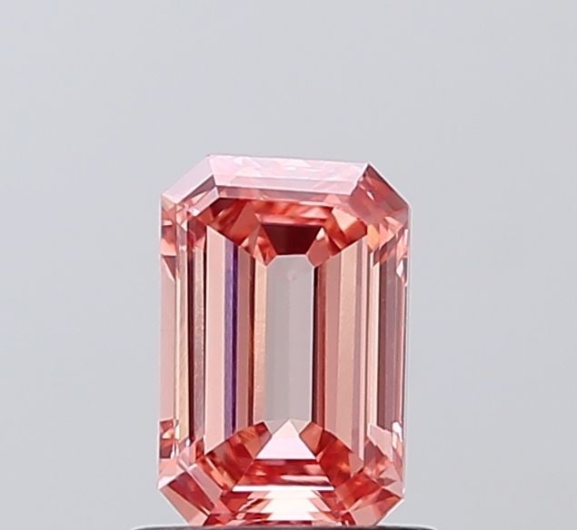 Loose Diamond - EMERALD 1.03ct Fancy Vivid Pink VS1: Loose Diamond - EMERALD 1.03ct Fancy Vivid Pink VS1 Source: This is a real non-mined Diamond that has been grown in a lab Shape: EMERALD Carats: 1.03 Color: Fancy Vivid Pink Certification: IGI Video: