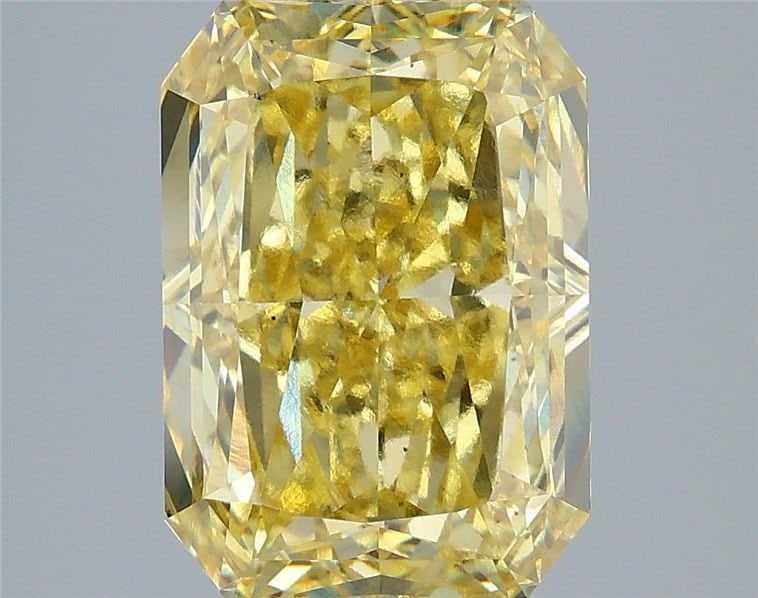Loose Diamond - RADIANT 5.04ct Fancy Vivid Yellow VS2: Loose Diamond - RADIANT 5.04ct Fancy Vivid Yellow VS2 Source: This is a real non-mined Diamond that has been grown in a lab Shape: RADIANT Carats: 5.04 Color: Fancy Vivid Yellow Certification: IGI Vid