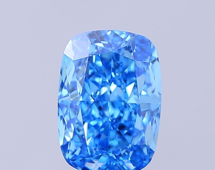 Loose Diamond - CUSHION MODIFIED 1.73ct Fancy Vivid Blue VVS2: Loose Diamond - CUSHION MODIFIED 1.73ct Fancy Vivid Blue VVS2 Source: This is a real non-mined Diamond that has been grown in a lab Shape: CUSHION MODIFIED Carats: 1.73 Color: Fancy Vivid Blue Certifi