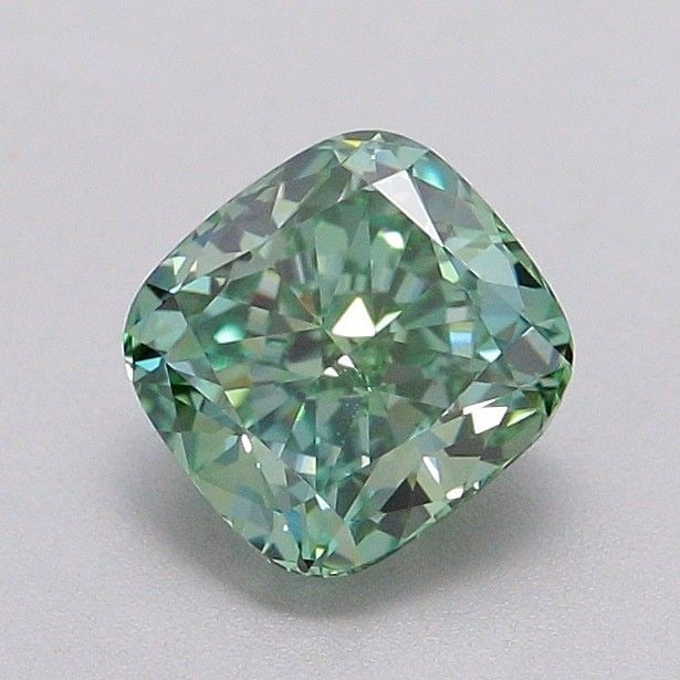 Loose Diamond - CUSHION MODIFIED 1.05ct Fancy Vivid Green VVS1: Loose Diamond - CUSHION MODIFIED 1.05ct Fancy Vivid Green VVS1 Source: This is a real non-mined Diamond that has been grown in a lab Shape: CUSHION MODIFIED Carats: 1.05 Color: Fancy Vivid Green Certi