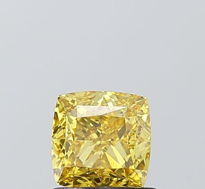 Loose Diamond - CUSHION MODIFIED 1.14ct Fancy Vivid Yellow VVS2: Loose Diamond - CUSHION MODIFIED 1.14ct Fancy Vivid Yellow VVS2 Source: This is a real non-mined Diamond that has been grown in a lab Shape: CUSHION MODIFIED Carats: 1.14 Color: Fancy Vivid Yellow Cer