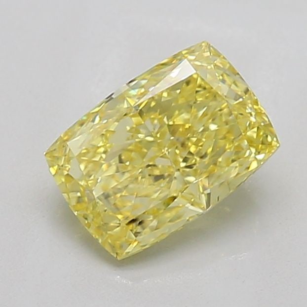 Loose Diamond - CUSHION MODIFIED 1.51ct Fancy Intense Yellow VS2: Loose Diamond - CUSHION MODIFIED 1.51ct Fancy Intense Yellow VS2 Source: This is a real non-mined Diamond that has been grown in a lab Shape: CUSHION MODIFIED Carats: 1.51 Color: Fancy Intense Yellow 