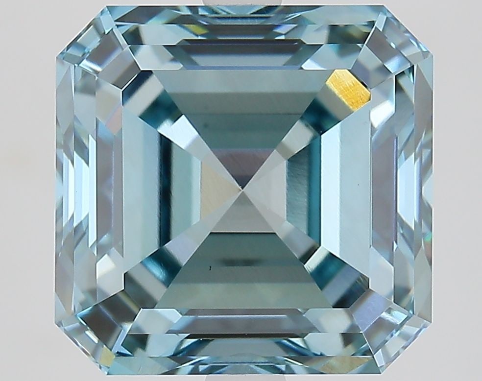 Loose Diamond - SQUARE EMERALD 5.51ct Fancy Intense Greenish Blue VS1: Loose Diamond - SQUARE EMERALD 5.51ct Fancy Intense Greenish Blue VS1 Source: This is a real non-mined Diamond that has been grown in a lab Shape: SQUARE EMERALD Carats: 5.51 Color: Fancy Intense Gree