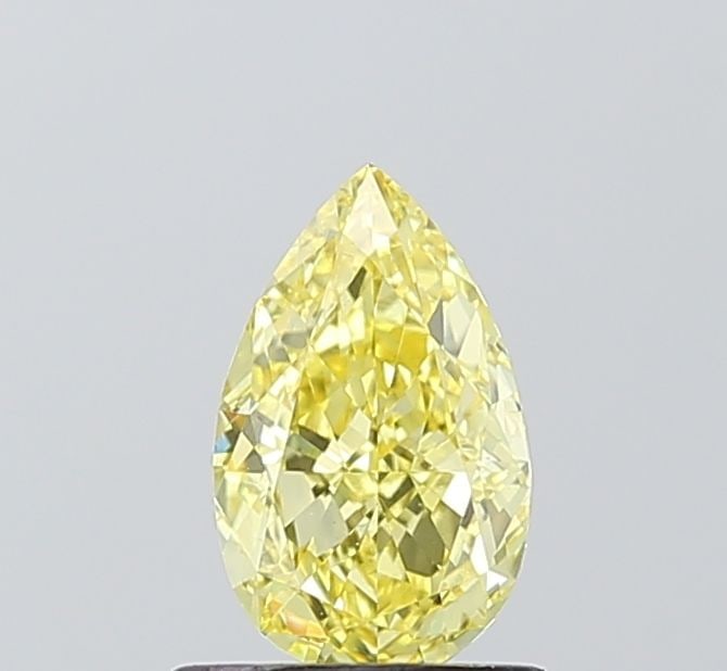 Loose Diamond - PEAR 1.02ct Fancy Intense Yellow VS1: Loose Diamond - PEAR 1.02ct Fancy Intense Yellow VS1 Source: This is a real non-mined Diamond that has been grown in a lab Shape: PEAR Carats: 1.02 Color: Fancy Intense Yellow Certification: IGI The D