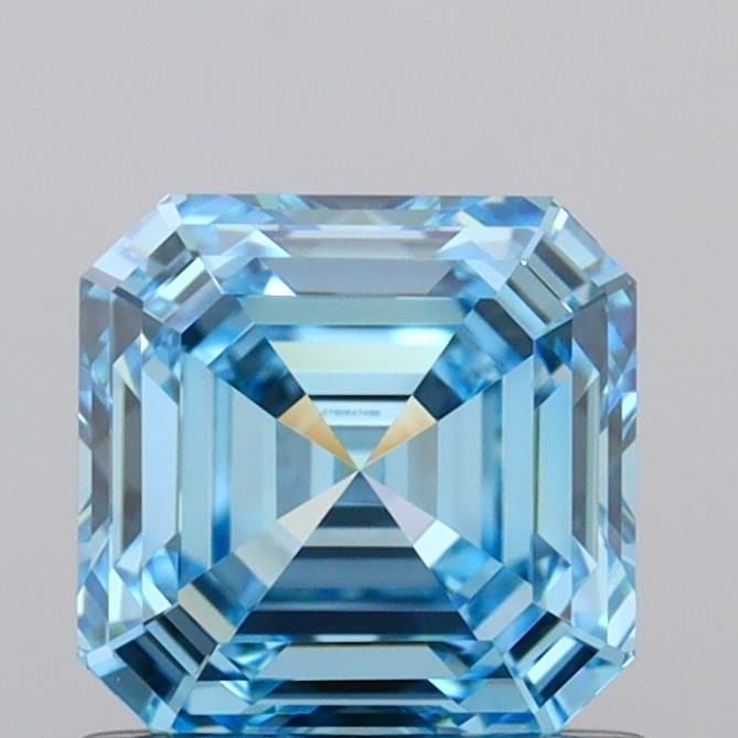 Loose Diamond - ASSCHER 1.01ct Fancy Vivid Blue VVS2: Loose Diamond - ASSCHER 1.01ct Fancy Vivid Blue VVS2 Source: This is a real non-mined Diamond that has been grown in a lab Shape: ASSCHER Carats: 1.01 Color: Fancy Vivid Blue Certification: IGI Video: