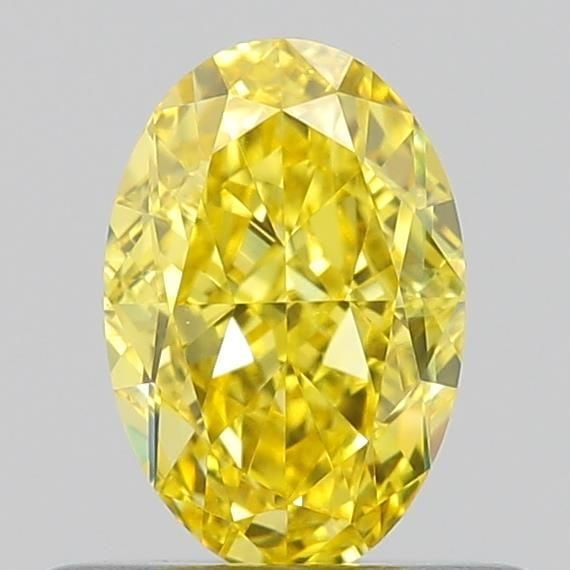 Loose Diamond - OVAL 0.53ct Fancy Vivid Yellow VS1: Loose Diamond - OVAL 0.53ct Fancy Vivid Yellow VS1 Source: This is a real non-mined Diamond that has been grown in a lab Shape: OVAL Carats: 0.53 Color: Fancy Vivid Yellow Certification: IGI Video: