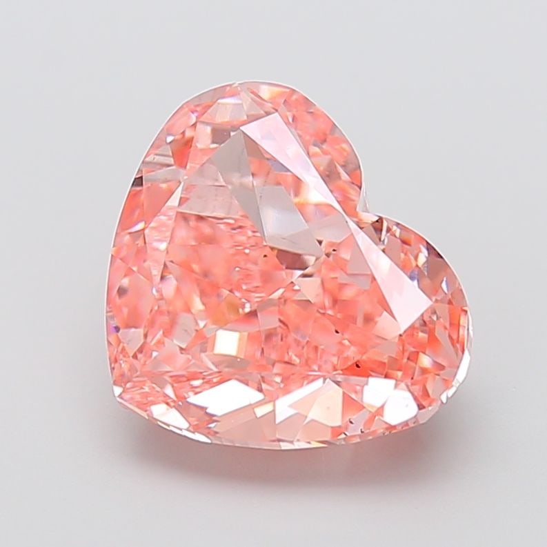 Loose Diamond - HEART 6.21ct Fancy Vivid Pink VS2: Loose Diamond - HEART 6.21ct Fancy Vivid Pink VS2 Source: This is a real non-mined Diamond that has been grown in a lab Shape: HEART Carats: 6.21 Color: Fancy Vivid Pink Certification: IGI Video: