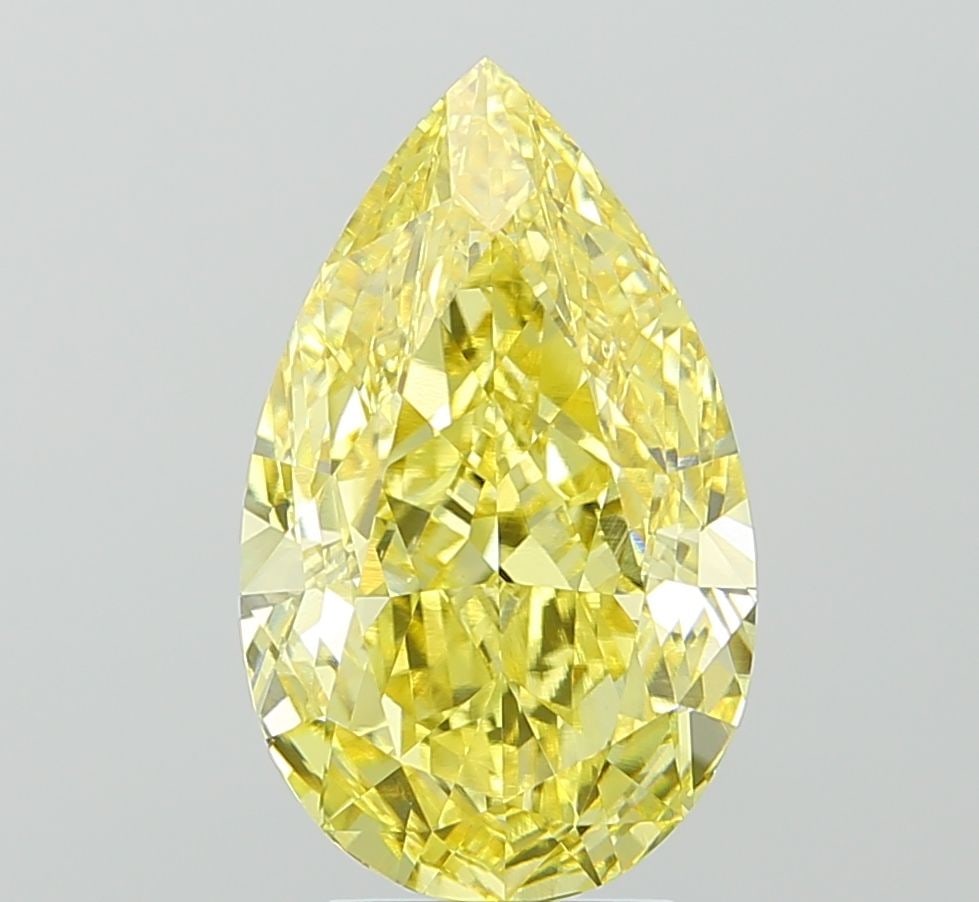Loose Diamond - PEAR 4.95ct Fancy Vivid Yellow VVS2: Loose Diamond - PEAR 4.95ct Fancy Vivid Yellow VVS2 Source: This is a real non-mined Diamond that has been grown in a lab Shape: PEAR Carats: 4.95 Color: Fancy Vivid Yellow Certification: IGI Video: