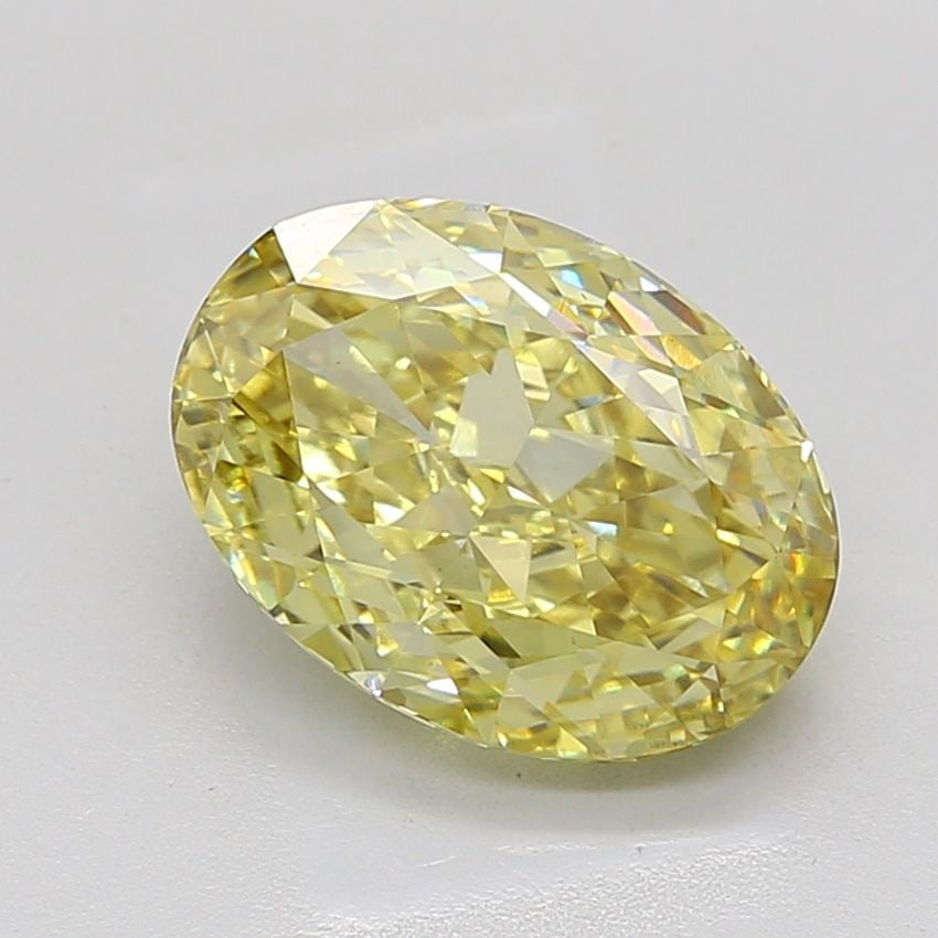 Loose Diamond - OVAL 5.09ct Fancy Intense Yellow VVS2: Loose Diamond - OVAL 5.09ct Fancy Intense Yellow VVS2 Source: This is a real non-mined Diamond that has been grown in a lab Shape: OVAL Carats: 5.09 Color: Fancy Intense Yellow Certification: IGI Vide