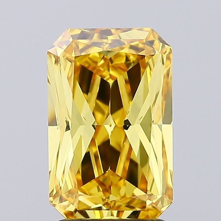 Loose Diamond - RADIANT 2.03ct Fancy Vivid Yellow VS2: Loose Diamond - RADIANT 2.03ct Fancy Vivid Yellow VS2 Source: This is a real non-mined Diamond that has been grown in a lab Shape: RADIANT Carats: 2.03 Color: Fancy Vivid Yellow Certification: IGI Vid