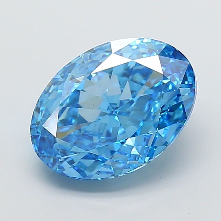 Loose Diamond - OVAL 5.1ct Fancy Vivid Blue VS1: Loose Diamond - OVAL 5.1ct Fancy Vivid Blue VS1 Source: This is a real non-mined Diamond that has been grown in a lab Shape: OVAL Carats: 5.1 Color: Fancy Vivid Blue Certification: IGI Video: