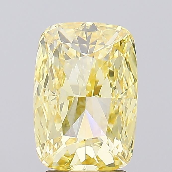 Loose Diamond - CUSHION MODIFIED 3.0ct Fancy Intense Yellow VS1: Loose Diamond - CUSHION MODIFIED 3.0ct Fancy Intense Yellow VS1 Source: This is a real non-mined Diamond that has been grown in a lab Shape: CUSHION MODIFIED Carats: 3.0 Color: Fancy Intense Yellow Ce