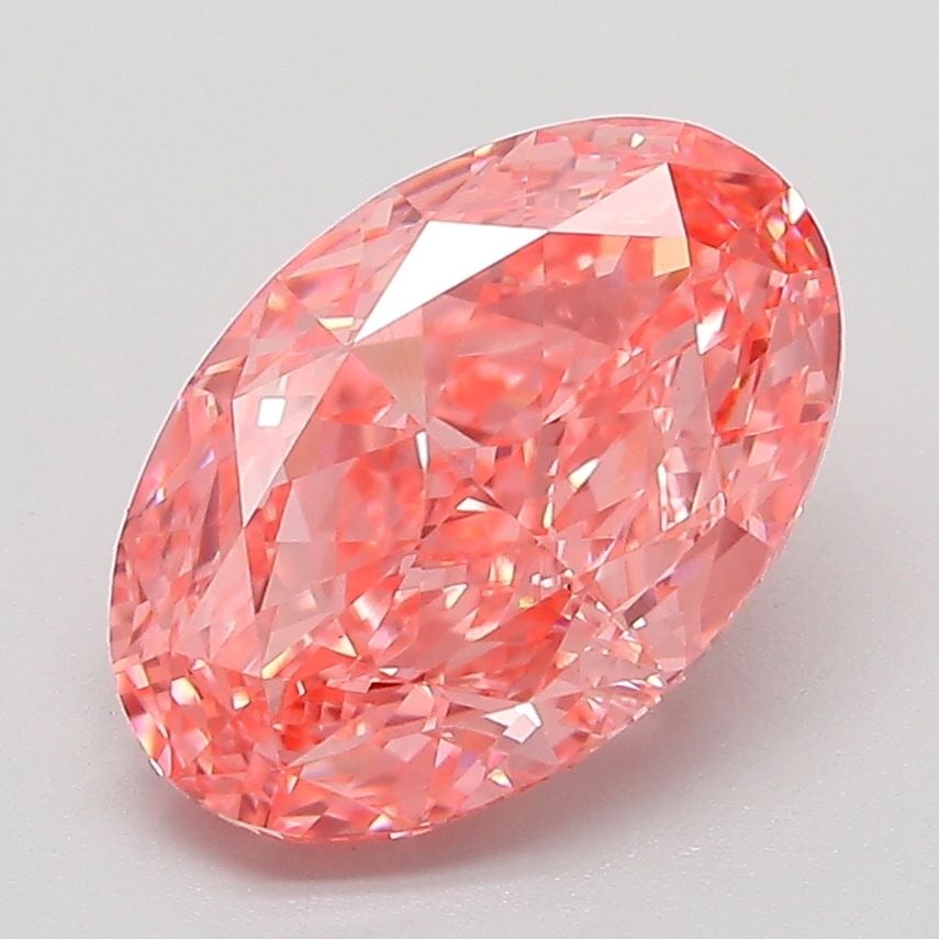 Loose Diamond - OVAL 3.03ct Fancy Vivid Pink VVS2: Loose Diamond - OVAL 3.03ct Fancy Vivid Pink VVS2 Source: This is a real non-mined Diamond that has been grown in a lab Shape: OVAL Carats: 3.03 Color: Fancy Vivid Pink Certification: IGI The Diamond 