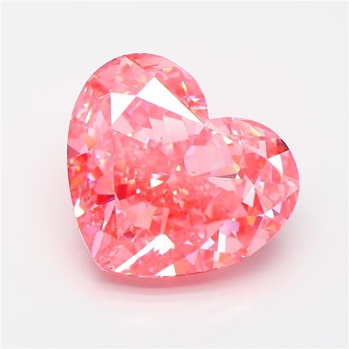 Loose Diamond - HEART 9.03ct Fancy Vivid Pink VS1: Loose Diamond - HEART 9.03ct Fancy Vivid Pink VS1 Source: This is a real non-mined Diamond that has been grown in a lab Shape: HEART Carats: 9.03 Color: Fancy Vivid Pink Certification: IGI Video: