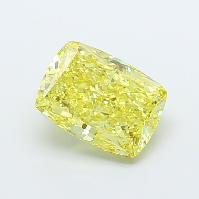 Loose Diamond - CUSHION MODIFIED 4.13ct Fancy Intense Yellow VS2: Loose Diamond - CUSHION MODIFIED 4.13ct Fancy Intense Yellow VS2 Source: This is a real non-mined Diamond that has been grown in a lab Shape: CUSHION MODIFIED Carats: 4.13 Color: Fancy Intense Yellow 