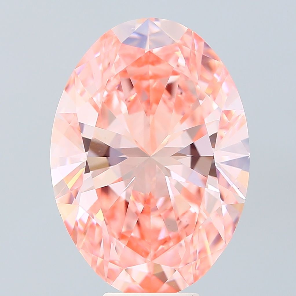 Loose Diamond - OVAL 9.5ct Fancy Vivid Pink VVS2: Loose Diamond - OVAL 9.5ct Fancy Vivid Pink VVS2 Source: This is a real non-mined Diamond that has been grown in a lab Shape: OVAL Carats: 9.5 Color: Fancy Vivid Pink Certification: IGI Video: