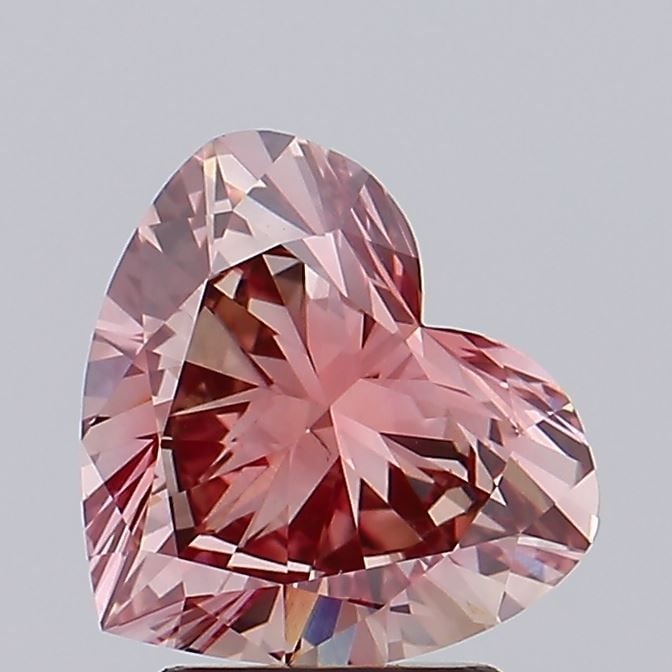 Loose Diamond - HEART 2.43ct Fancy Intense Brownish Pink VS1: Loose Diamond - HEART 2.43ct Fancy Intense Brownish Pink VS1 Source: This is a real non-mined Diamond that has been grown in a lab Shape: HEART Carats: 2.43 Color: Fancy Intense Brownish Pink Certific