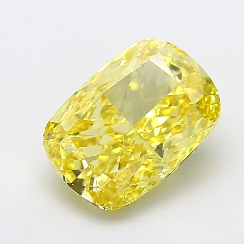 Loose Diamond - CUSHION MODIFIED 5.06ct Fancy Intense Yellow VS1: Loose Diamond - CUSHION MODIFIED 5.06ct Fancy Intense Yellow VS1 Source: This is a real non-mined Diamond that has been grown in a lab Shape: CUSHION MODIFIED Carats: 5.06 Color: Fancy Intense Yellow 