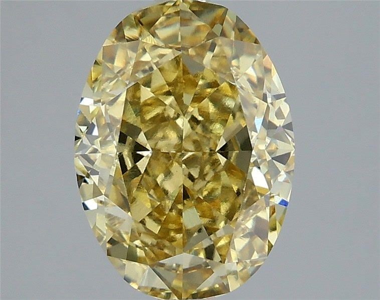 Loose Diamond - OVAL 3.1ct Fancy Intense Yellow VS1: Loose Diamond - OVAL 3.1ct Fancy Intense Yellow VS1 Source: This is a real non-mined Diamond that has been grown in a lab Shape: OVAL Carats: 3.1 Color: Fancy Intense Yellow Certification: IGI Video: