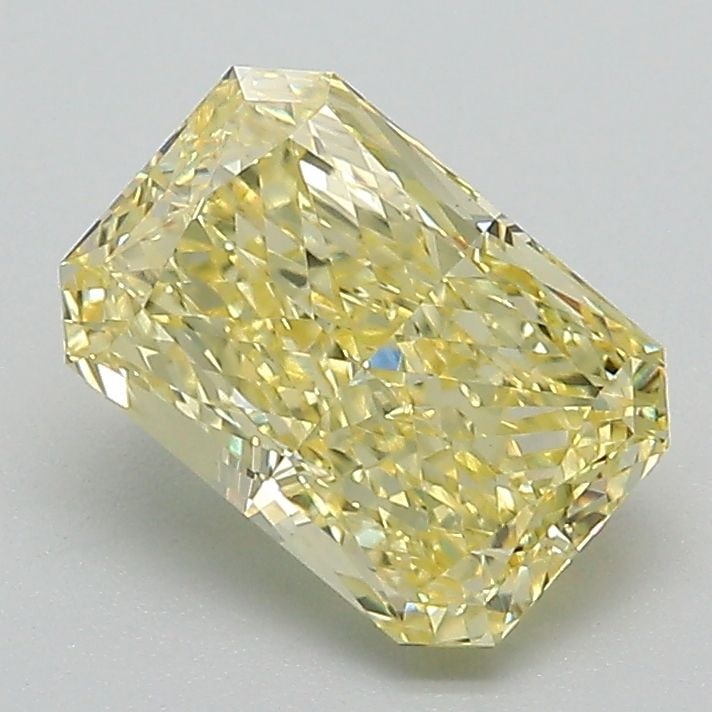 Loose Diamond - RADIANT 1.66ct Fancy Vivid Yellow VVS2: Loose Diamond - RADIANT 1.66ct Fancy Vivid Yellow VVS2 Source: This is a real non-mined Diamond that has been grown in a lab Shape: RADIANT Carats: 1.66 Color: Fancy Vivid Yellow Certification: IGI Vi