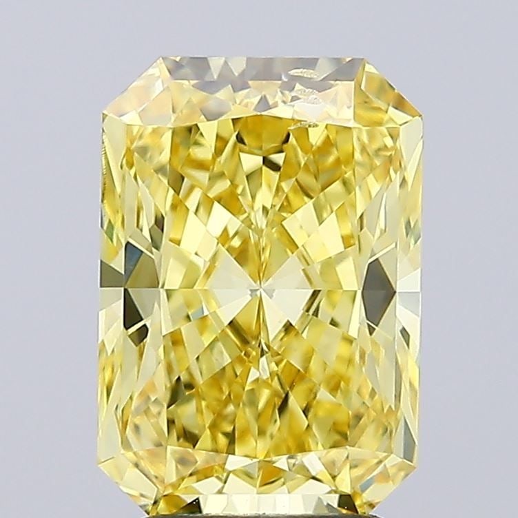 Loose Diamond - RADIANT 3.03ct Fancy Intense Yellow SI1: Loose Diamond - RADIANT 3.03ct Fancy Intense Yellow SI1 Source: This is a real non-mined Diamond that has been grown in a lab Shape: RADIANT Carats: 3.03 Color: Fancy Intense Yellow Certification: IGI