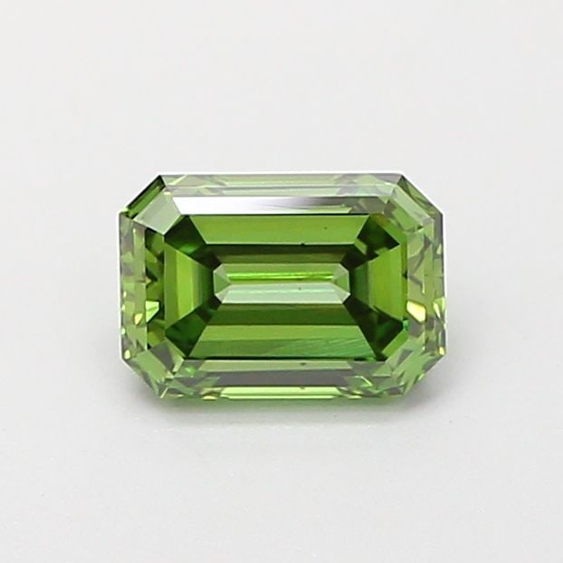 Loose Diamond - EMERALD 0.76ct Fancy Vivid Green VS2: Loose Diamond - EMERALD 0.76ct Fancy Vivid Green VS2 Source: This is a real non-mined Diamond that has been grown in a lab Shape: EMERALD Carats: 0.76 Color: Fancy Vivid Green Certification: IGI Video