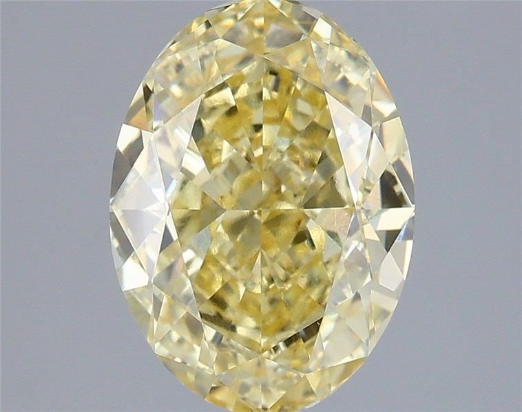 Loose Diamond - OVAL 2.53ct Fancy Intense Yellow VVS2: Loose Diamond - OVAL 2.53ct Fancy Intense Yellow VVS2 Source: This is a real non-mined Diamond that has been grown in a lab Shape: OVAL Carats: 2.53 Color: Fancy Intense Yellow Certification: IGI Vide