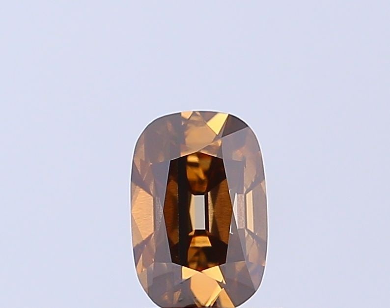 Loose Diamond - CUSHION BRILLIANT 1.02ct Fancy Brown SI2: Loose Diamond - CUSHION BRILLIANT 1.02ct Fancy Brown SI2 Source: This is a real non-mined Diamond that has been grown in a lab Shape: CUSHION BRILLIANT Carats: 1.02 Color: Fancy Brown Certification: I