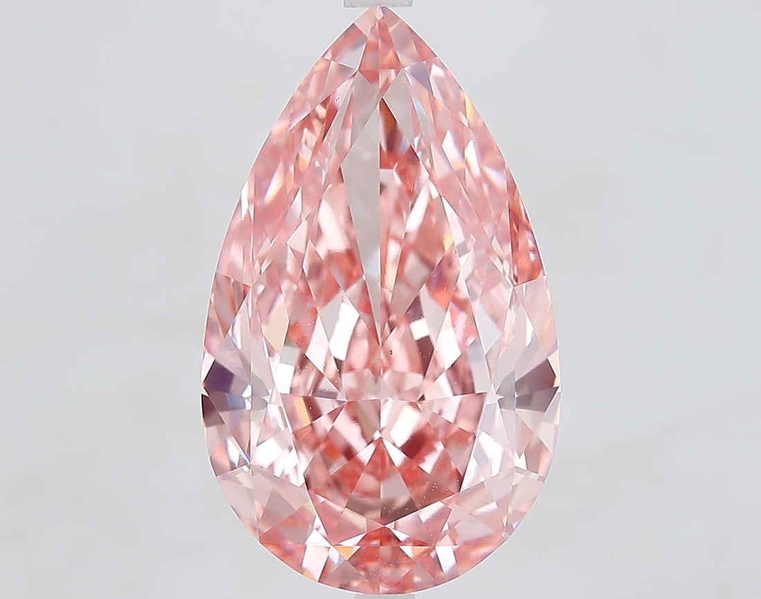 Loose Diamond - PEAR 10.52ct Fancy Vivid Pink VS1: Loose Diamond - PEAR 10.52ct Fancy Vivid Pink VS1 Source: This is a real non-mined Diamond that has been grown in a lab Shape: PEAR Carats: 10.52 Color: Fancy Vivid Pink Certification: IGI Video: