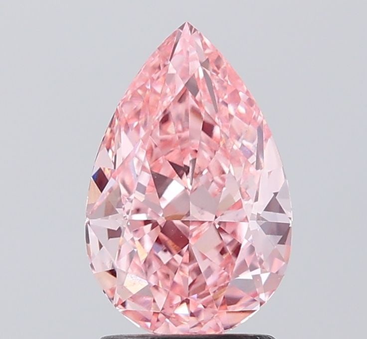 Loose Diamond - PEAR 2.02ct Fancy Vivid Pink VS1: Loose Diamond - PEAR 2.02ct Fancy Vivid Pink VS1 Source: This is a real non-mined Diamond that has been grown in a lab Shape: PEAR Carats: 2.02 Color: Fancy Vivid Pink Certification: IGI Video: