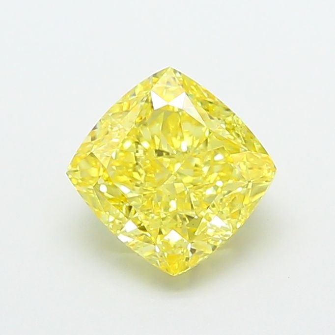 Loose Diamond - CUSHION MODIFIED 2.09ct Fancy Intense Yellow VS1: Loose Diamond - CUSHION MODIFIED 2.09ct Fancy Intense Yellow VS1 Source: This is a real non-mined Diamond that has been grown in a lab Shape: CUSHION MODIFIED Carats: 2.09 Color: Fancy Intense Yellow 