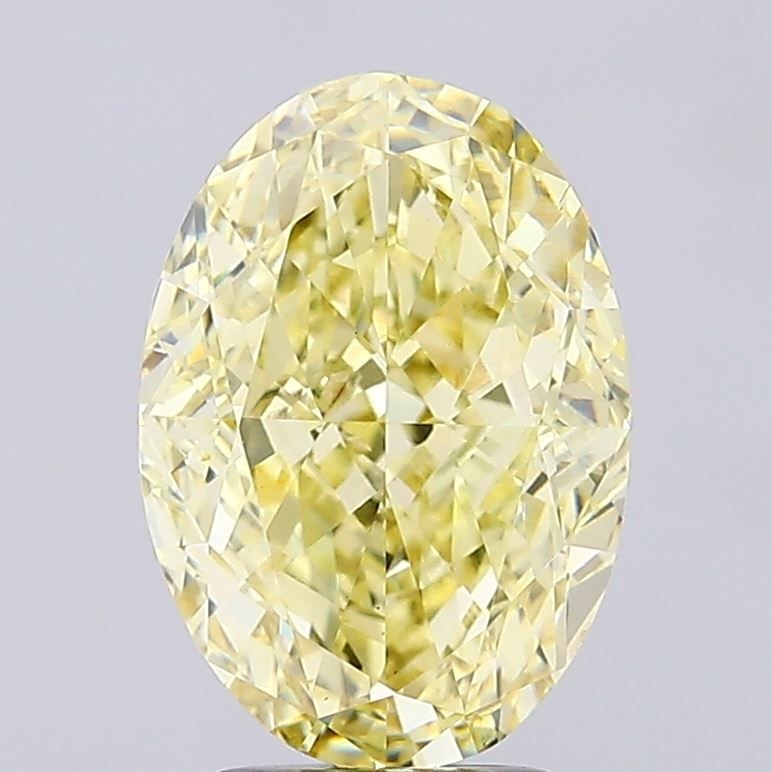 Loose Diamond - OVAL 4.52ct Fancy Yellow VS2: Loose Diamond - OVAL 4.52ct Fancy Yellow VS2 Source: This is a real non-mined Diamond that has been grown in a lab Shape: OVAL Carats: 4.52 Color: Fancy Yellow Certification: IGI Video: