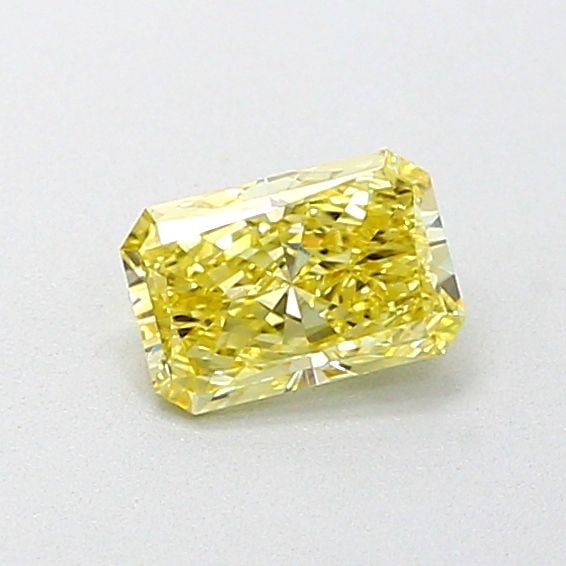 Loose Diamond - RADIANT 0.44ct Fancy Vivid Yellow VS1: Loose Diamond - RADIANT 0.44ct Fancy Vivid Yellow VS1 Source: This is a real non-mined Diamond that has been grown in a lab Shape: RADIANT Carats: 0.44 Color: Fancy Vivid Yellow Certification: IGI Vid