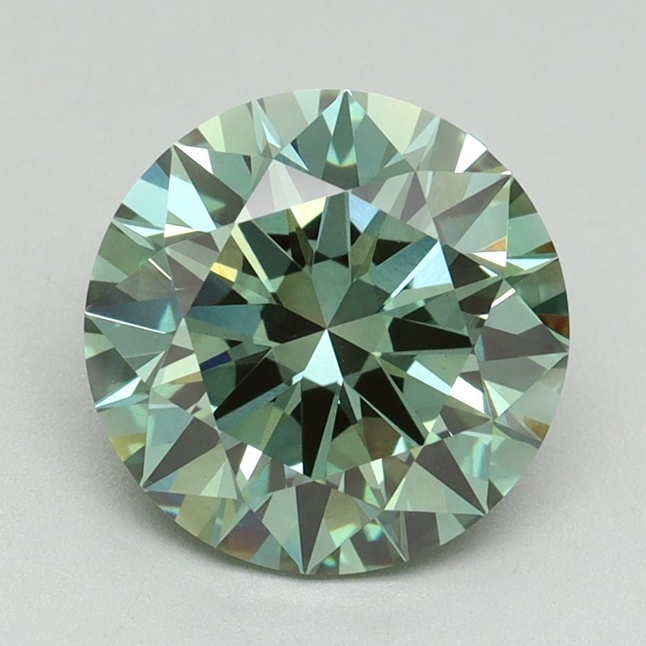 Ideal Loose Diamond - ROUND 3.0ct Fancy Vivid Green VS1: Ideal Loose Diamond - ROUND 3.0ct Fancy Vivid Green VS1 Source: This is a real non-mined Diamond that has been grown in a lab Shape: ROUND Carats: 3.0 Color: Fancy Vivid Green Certification: IGI Video