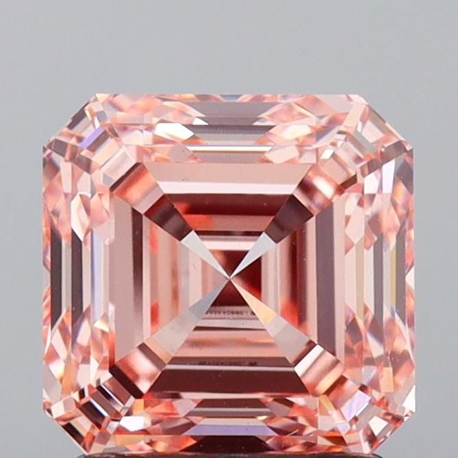 Loose Diamond - SQUARE EMERALD 2.09ct Fancy Intense Pink VS1: Loose Diamond - SQUARE EMERALD 2.09ct Fancy Intense Pink VS1 Source: This is a real non-mined Diamond that has been grown in a lab Shape: SQUARE EMERALD Carats: 2.09 Color: Fancy Intense Pink Certific