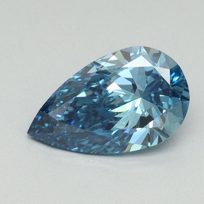 Loose Diamond - PEAR 1.07ct Fancy Vivid Blue VS1: Loose Diamond - PEAR 1.07ct Fancy Vivid Blue VS1 Source: This is a real non-mined Diamond that has been grown in a lab Shape: PEAR Carats: 1.07 Color: Fancy Vivid Blue Certification: IGI Video: