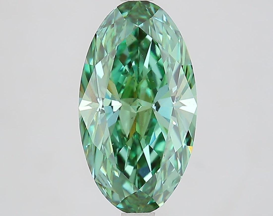 Loose Diamond - OVAL 3.01ct Fancy Vivid Green VS1: Loose Diamond - OVAL 3.01ct Fancy Vivid Green VS1 Source: This is a real non-mined Diamond that has been grown in a lab Shape: OVAL Carats: 3.01 Color: Fancy Vivid Green Certification: IGI Video:
